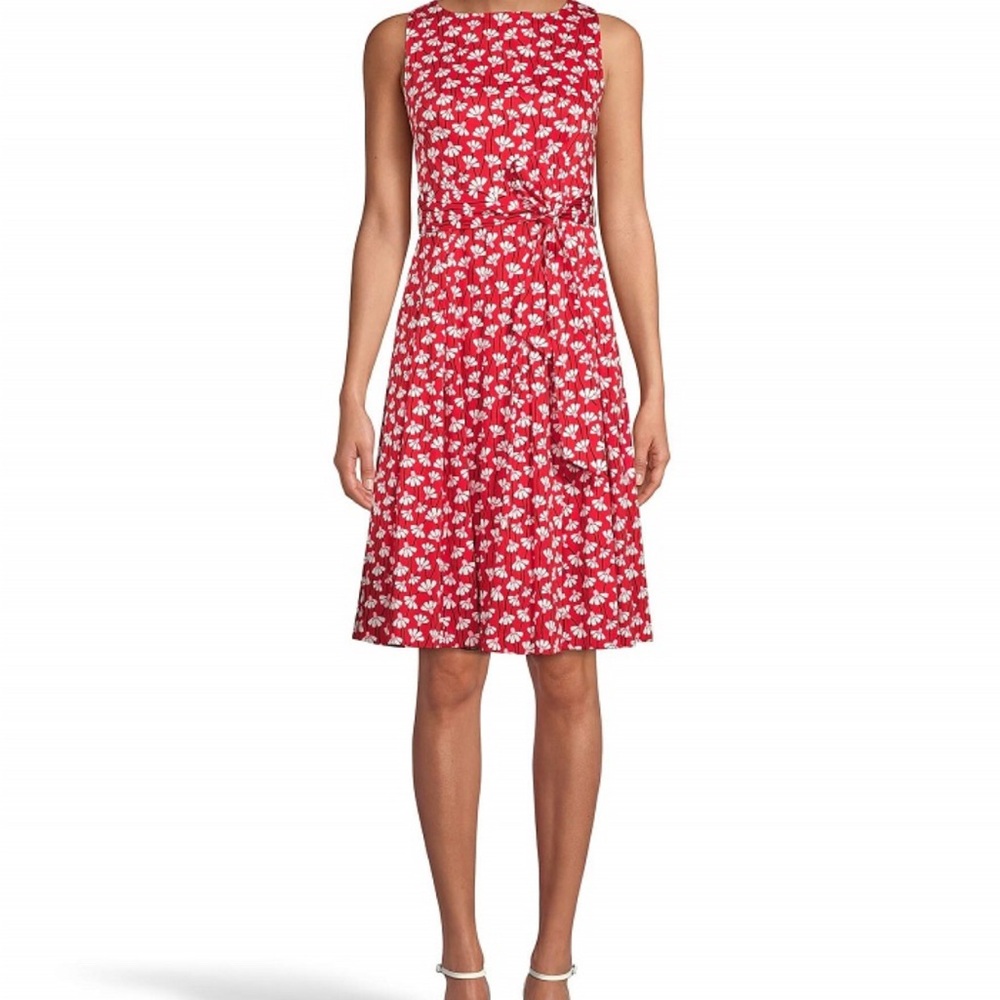 Anne Klein Red Sleeveless Sundress